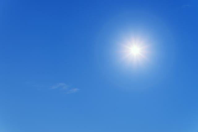 晴れた空