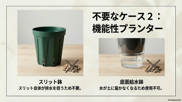 不要なケース2 スリット鉢