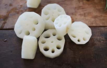 れんこんの厚切り