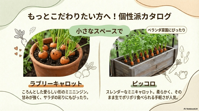 小さなスペースでも栽培できるにんじん