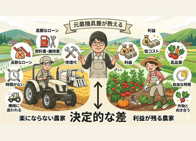 元農機具屋が教える「高い機械を買っても楽にならない農家」と「手作業