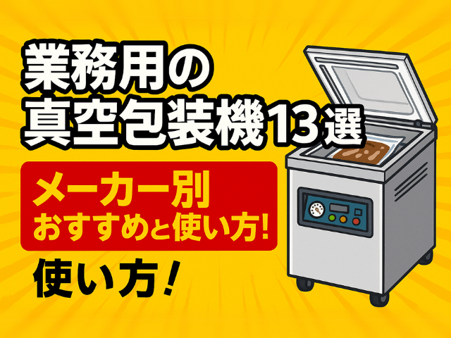 【業務用の真空包装機13選】メーカー別おすすめと使い方！