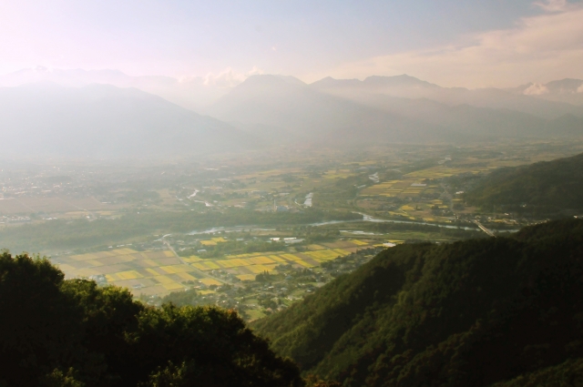 盆地の風景