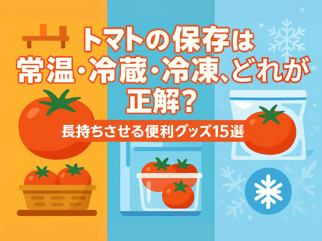 トマトの保存方法は、常温・冷蔵。冷凍、どれが正解？