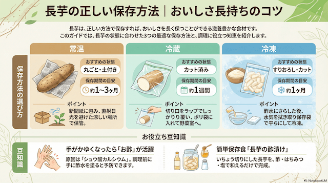 長芋の正しい保存方法