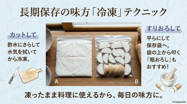 長期保存の味方、冷凍テクニック。