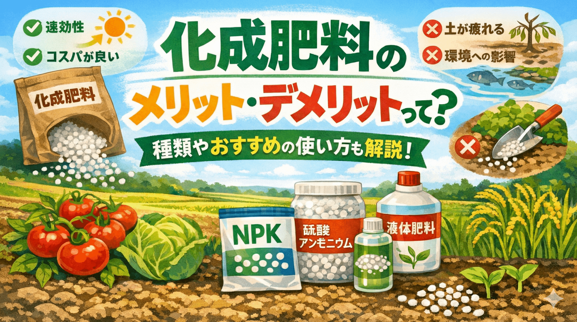 化成肥料のメリット・デメリット