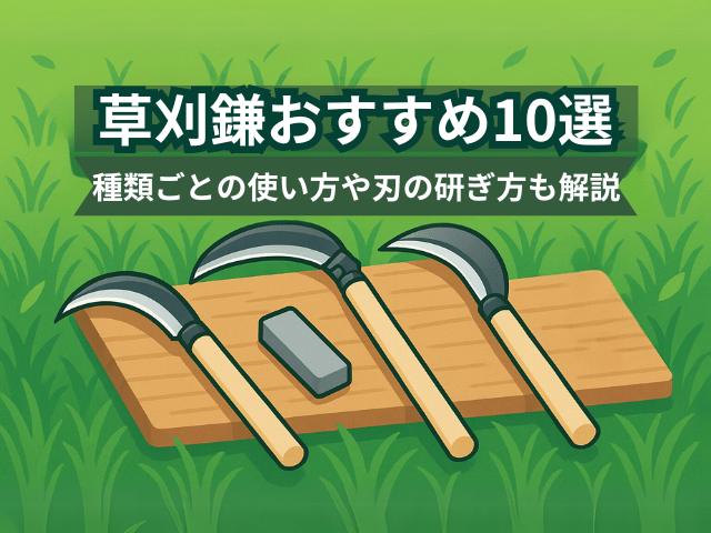 草刈鎌おすすめ10選。種類ごとの使い方や刃の研ぎ方も解説