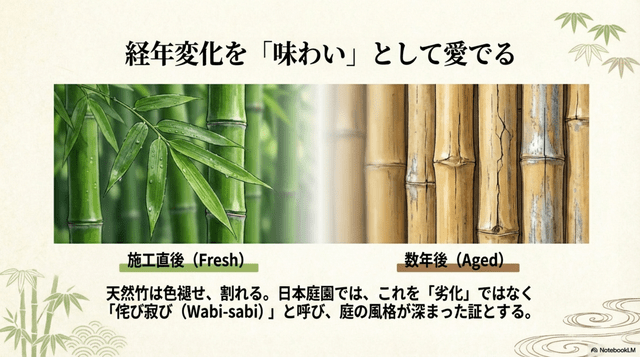 経年変化を味わいとして愛でる