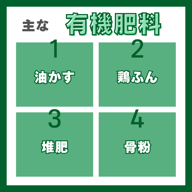 主な有機肥料