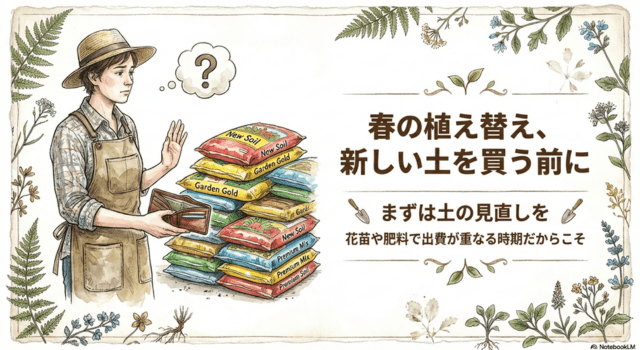 春の植え替え、新しい土を買う前に知っておきたいこと