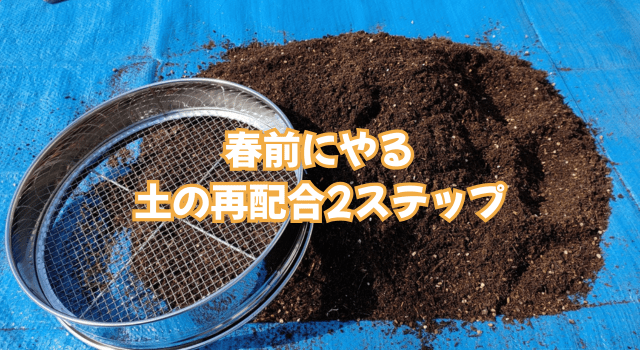 春前にやる土の再配合2ステップ