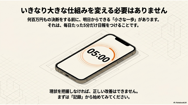 いきなり大きな仕組みを変える必要はありません
