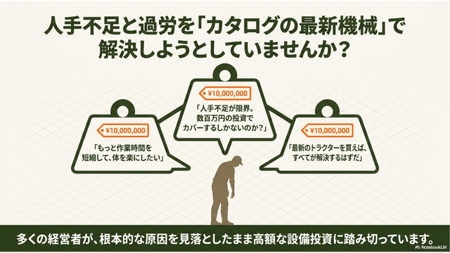 カタログの最新機械で解決しようとしていませんか?