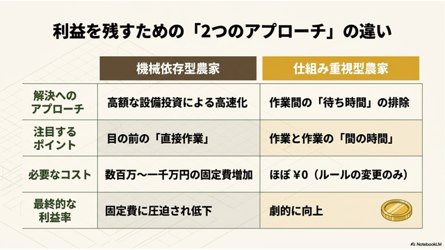 利益を残すための2つのアプローチ