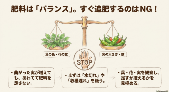 肥料の与えすぎ・不足を見分けて調整する