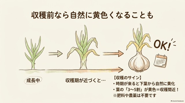 収穫前なら自然に黄色くなることもある