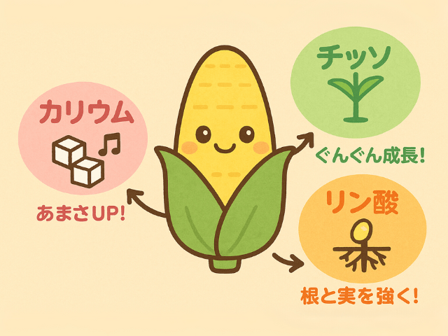 栄養素の役割 〜トウモロコシの美味しさを支える3つの主役