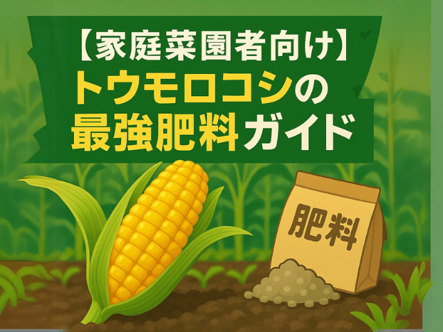 アイキャッチ画像家庭菜園者向けトウモロコシの最強肥料ガイド