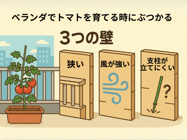 ベランダでトマトを育てる時にぶるかる３つの壁！