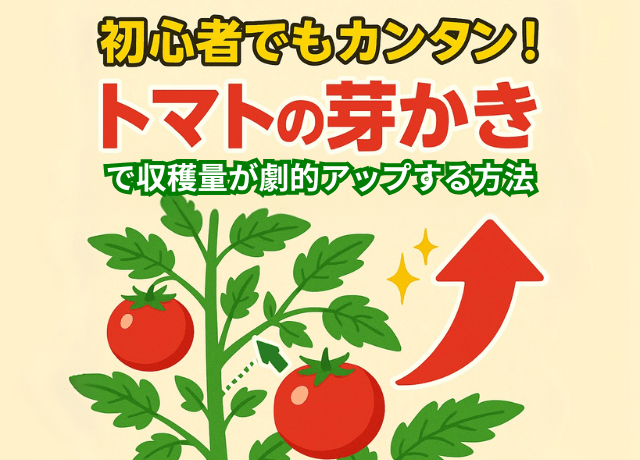 初心者でもカンタン！トマトの芽かきで収穫量が劇的アップする方法
