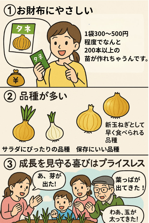 種から育てる3つの魅力！