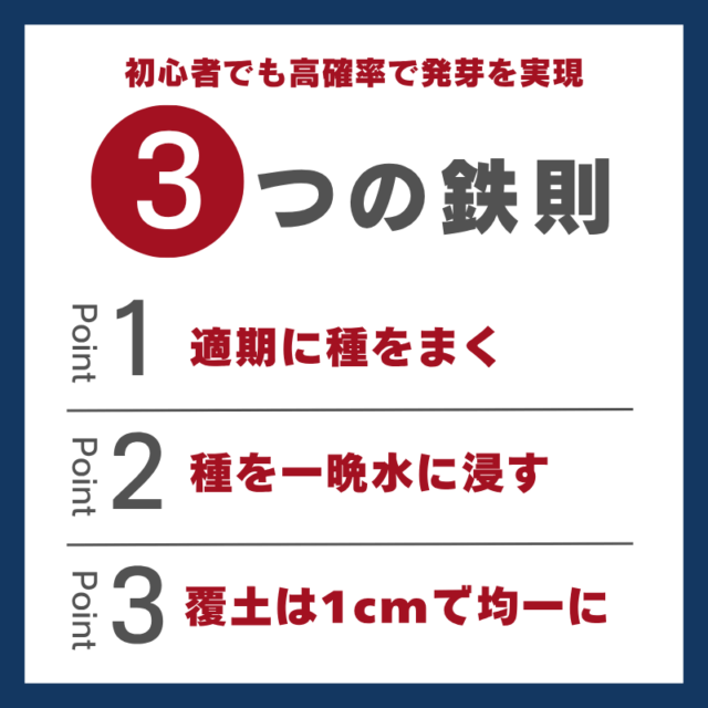 初心者でも高確率で発芽を実現