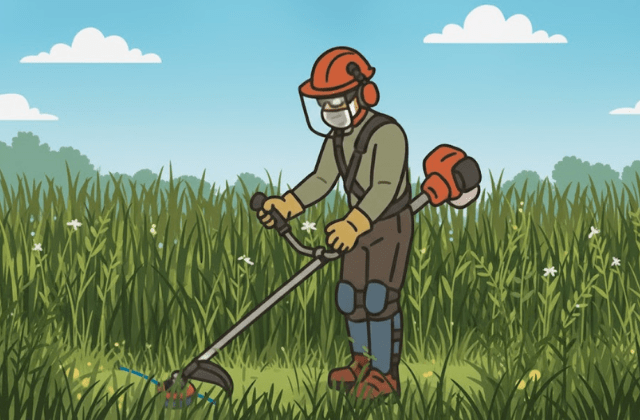 密集した高い草