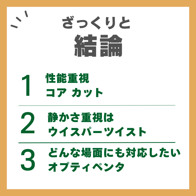 ざっくりと結論