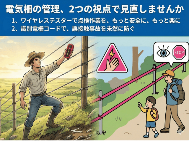 ニシデン様電気柵管理2つの視点で見直しませんか?