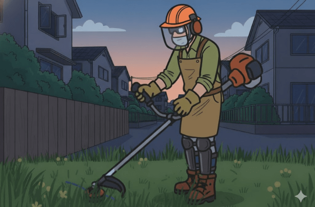 住宅地の草刈り