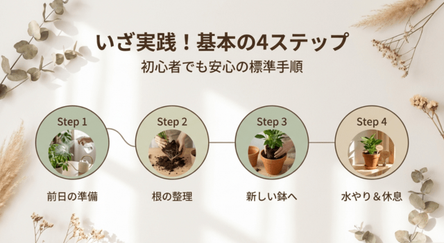 観葉植物の植え替え基本手順|初心者でも安心