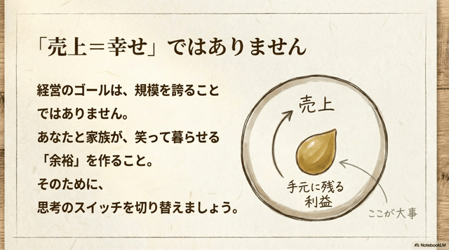 売り上げイコール幸せではありません