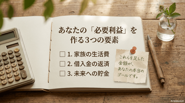 必要利益を作る3つの要素