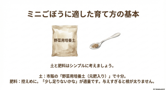 ミニごぼうに適した育て方の基本【失敗しにくいコツ】