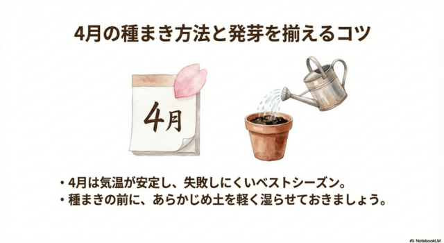 4月の種まき方法と発芽を揃えるコツ