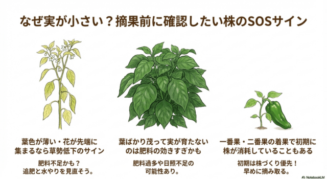 なぜ実が小さい?摘果前に確認したい株のSOSサイン