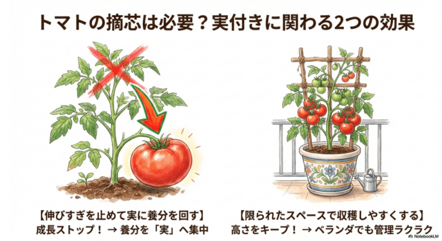 トマトの摘芯は必要?実付きに関わる2つの効果