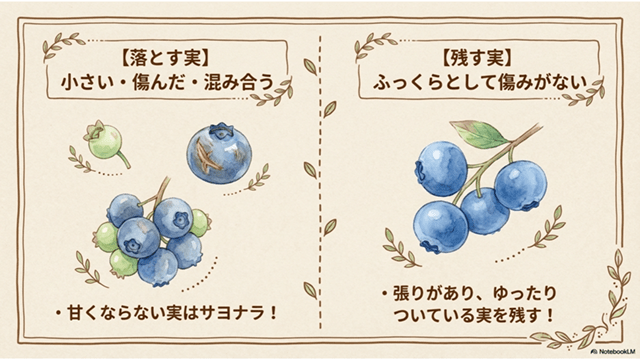 落とす実と残す実の見分け方と方法