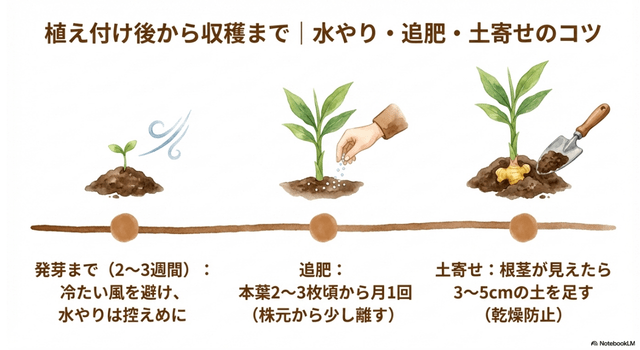 植え付け後から収穫まで|水やり・追肥・土寄せのコツ