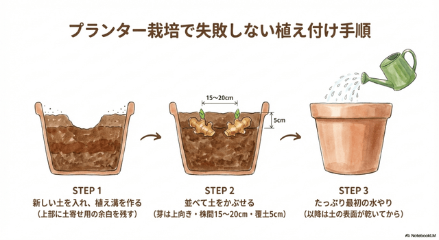 プランター栽培で失敗しない植え付け手順