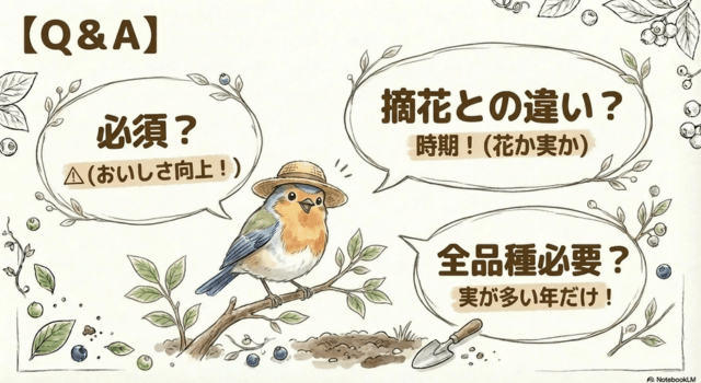 ブルーベリーの摘果でよくある質問