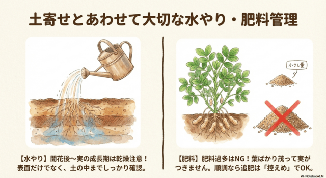 土寄せとあわせて大切な水やり・肥料管理