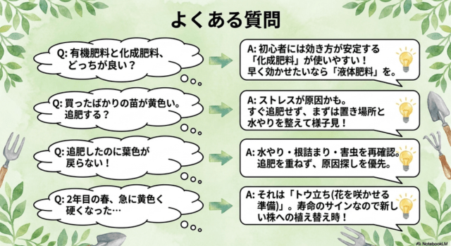 パセリの追肥と黄化に関するよくある質問
