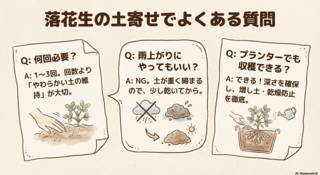 落花生の土寄せでよくある質問