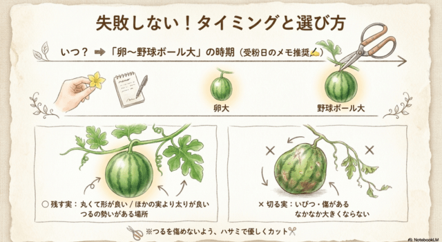 失敗しない!摘果のタイミングと残す実の選び方