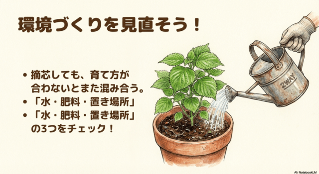 シソを茂らせすぎないために見直したい育て方