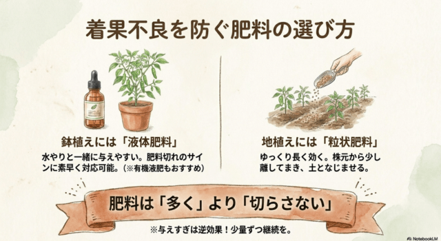 着果不良を防ぐ肥料の選び方