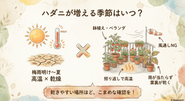 ハダニが増える季節はいつ?