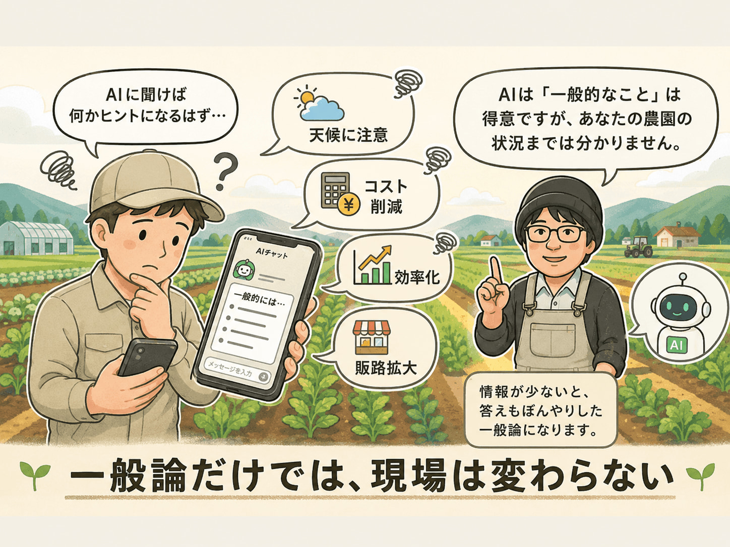AIに「一般的なこと」を聞いても、なんとなくの答えしか返ってこない